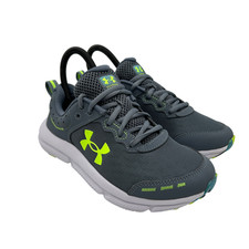 Under Armour Shoes Youth Size 5 Charged Assert 10 Gray Neon Green Sneakers