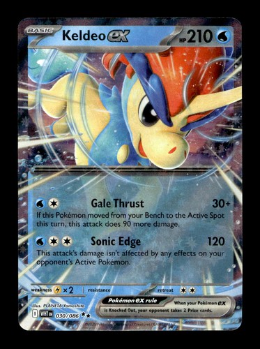 Keldeo ex 030/086 Holo Double Rare White Flare Pokemon Near Mint