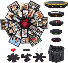 Explosion Box 6 Faces Creative Gift Box,Love Memory DIY Handmade Photo Album Scr