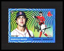 2025 Marcelo Mayer Rookie Card - Topps Chrome Blue Vibration /150 #267 Red Sox . rookie card picture