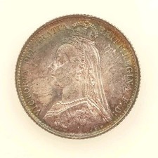 Moneta Inglese Inghilterra UK 6 Pence Regina Vittoria 1887 Maundy Set