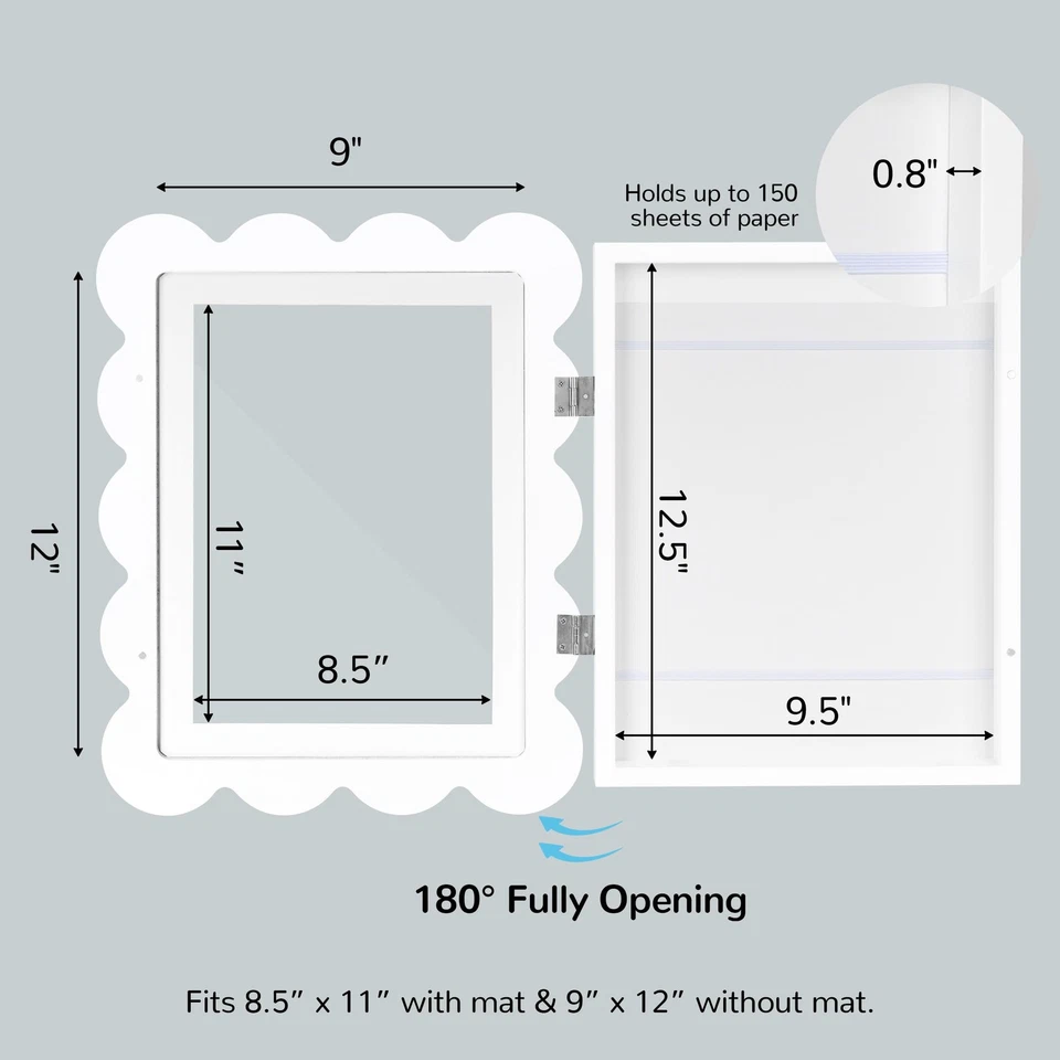 Art Frames Front Opening 9x12 & 8.5x11 w/Mat, Set of 2, Artwork Frames Change... - Image 2 of 4