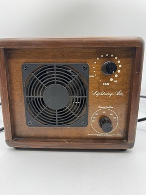 Vintage Lightning Air LA750W Ozone Air Purifier Ionizer Wood Cabinet Working Fan