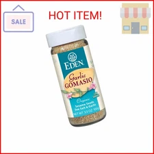 Eden Organic Garlic Gomasio, 3.5 oz Glass Jar, Sesame Salt
