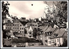 WARSAW Poland Podwale Old Town Street Scene B&W 1961 Chrome Vtg Postcard К048
