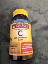 Super C with Vitamin D3 and Zinc 60Tablets Nature Made Immune Health 06/26
