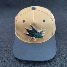 Mitchell & Ness San Jose Sharks Retro Snapback Tan Navy One Size Hat