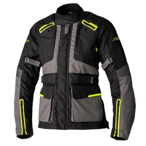 RST Endurance Ce Ladies Motorcycle Jacket Black Grey Flo Yellow