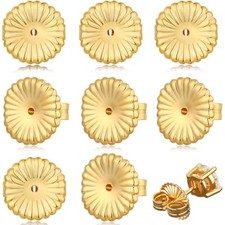 8Pieces Earring Backs for Droopy Ears, Large Earring Backs Replacement