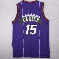 Nike Team Vtg Vince Carter Toronto Raptors NBA Jersey #15 Mens Medium Length +2