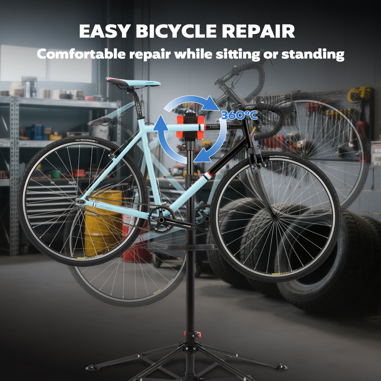 Bike Stand Repair Foldable Portable Height Adjustable Bicycle Maintenance Stand