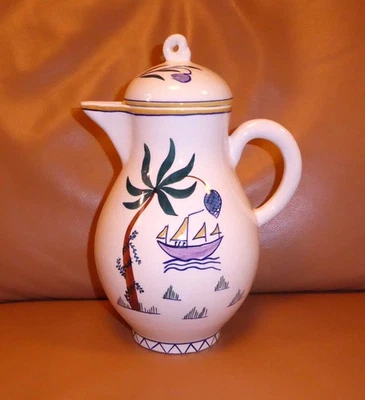 !!!! ART DECO VELTEN - VORDAMM SCHÖNE KERAMIK GROSSE KANNE FAYENCE !!!! - Bild 1 von 4