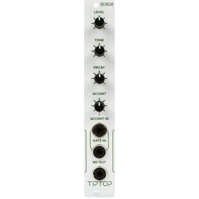 Tiptop Audio BD808 Bass Drum Generator Eurorack Synth Module, White