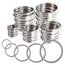 Metal O Rings Assortment Multi Size Metal Rings for Crafts 50 Pack 3mm Thick