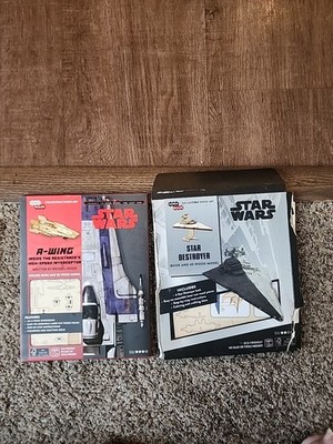 Incredibuilds Incredi builds Star Wars A-Wing & Star Destroyer Wood Model Puzzle