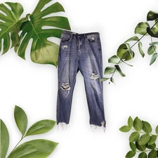 Judy Blue Women's 9/29 Distressed Fray Ankle Straight Jeans Style J888736