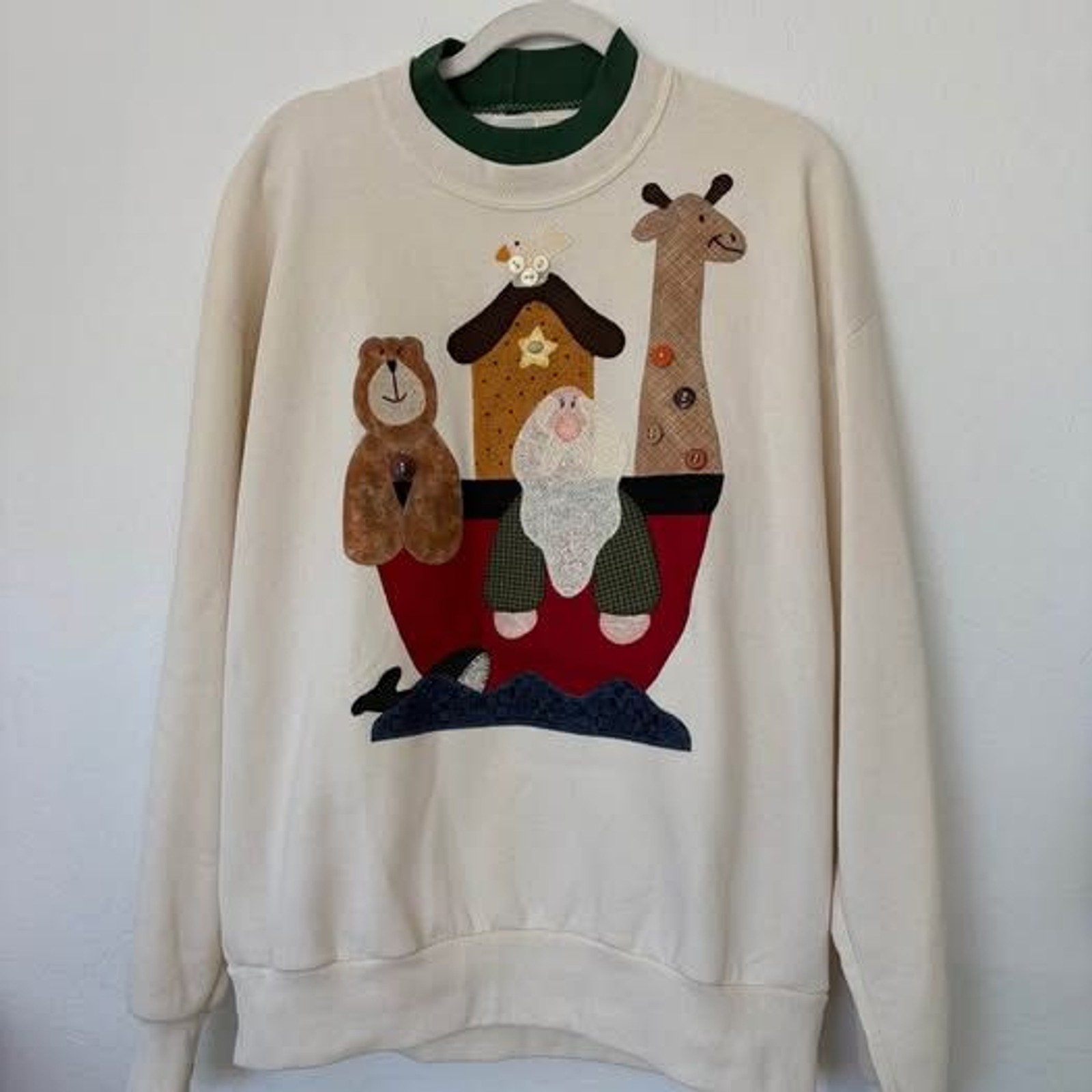 vintage patchwork noah’s ark pullover - image 4