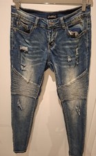 Seventyseven Ripped Destroyed Jeans blau Gr. M 38 Damenjeans gebraucht