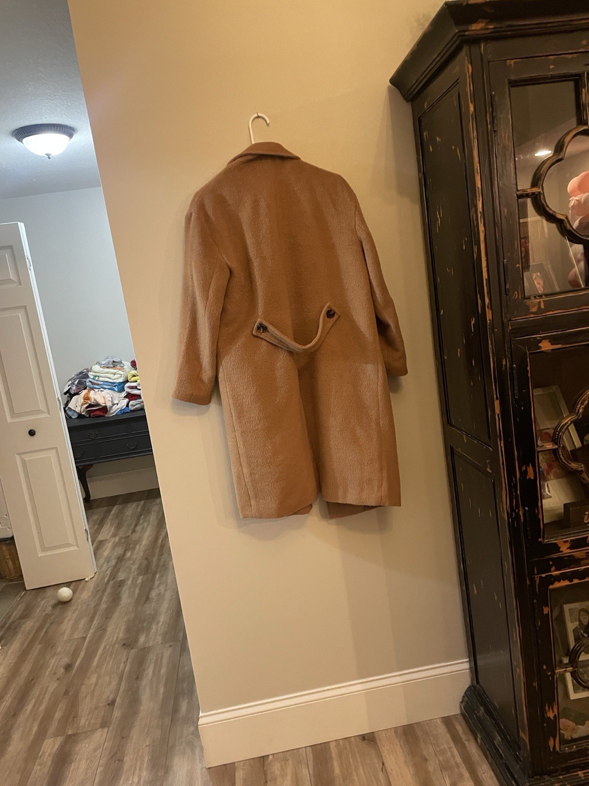 boohoo Brown Button Collared Mid-Length Overcoat … - image 3