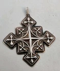 Sterling Silver Reed & Barton 1979 Christmas Cross Ornament or Large Pendant