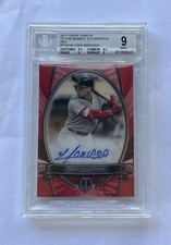 2017 Topps Tribute To the Moment Red Yoan Moncada Auto /10 Beckett BGS 9 Red Sox