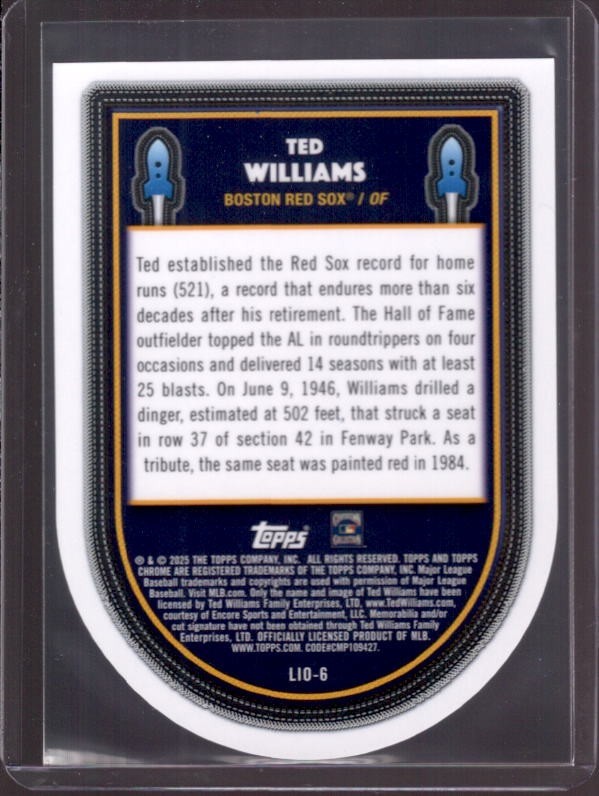 2025 Topps Cosmic Chrome - Launched Into Orbit Ted Williams #LIO-6