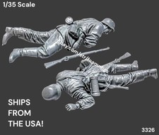 1/35 Resin Figure Prone Fallen WW2 German Soldier Casualty Dead Model Kit 3326