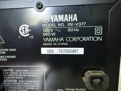 Yamaha RX RX-V377 5.1 Channel 180 Watt Receiver for sale online | eBay