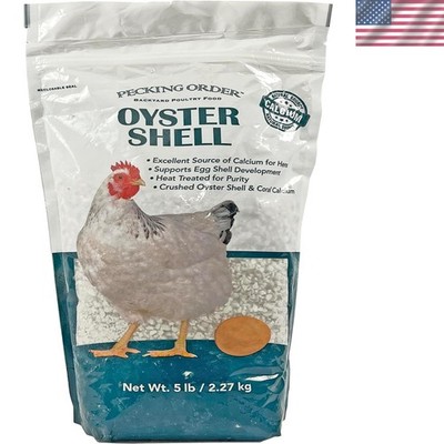 5 LB Natural Oyster Shell Supplement for Healthy Hens & Quality Egg Production