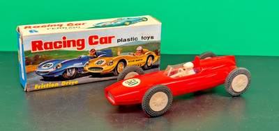 Vintage Hoda No.106 Racing Car Friction Drive WORKING w/ Box Hong Kong 1960s F1