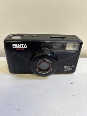 Penta Vision Film Camera Black Compact Built-In Flash Zoom Lens Working