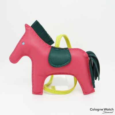 Hermès MM Rodeo Charm Taschenschmuck Pink/Grün/Gelb