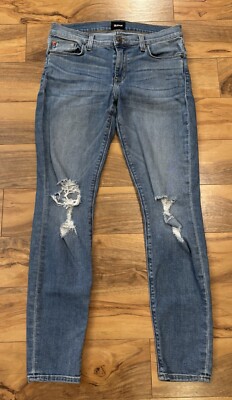 Hudson Womens Jeans Size 28 Distressed Krista Super Skinny Medium Wash Denim
