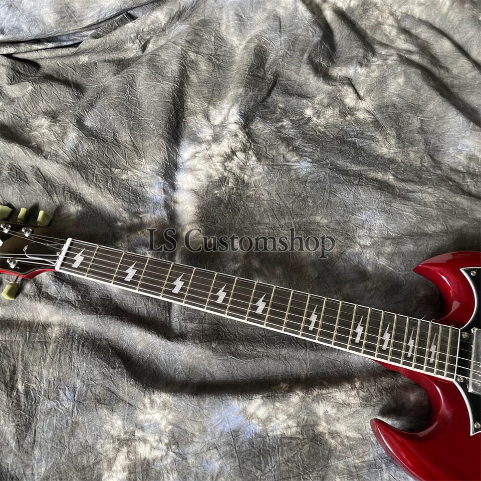 Cherry Red sg Thunderstruck Electric Guitar AC/DC Angus Young Solid ...