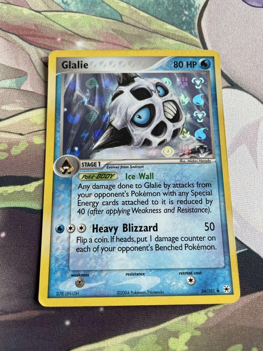 Glalie 34/101 Hidden Legends Reverse Holo Uncommon Pokemon Card LP