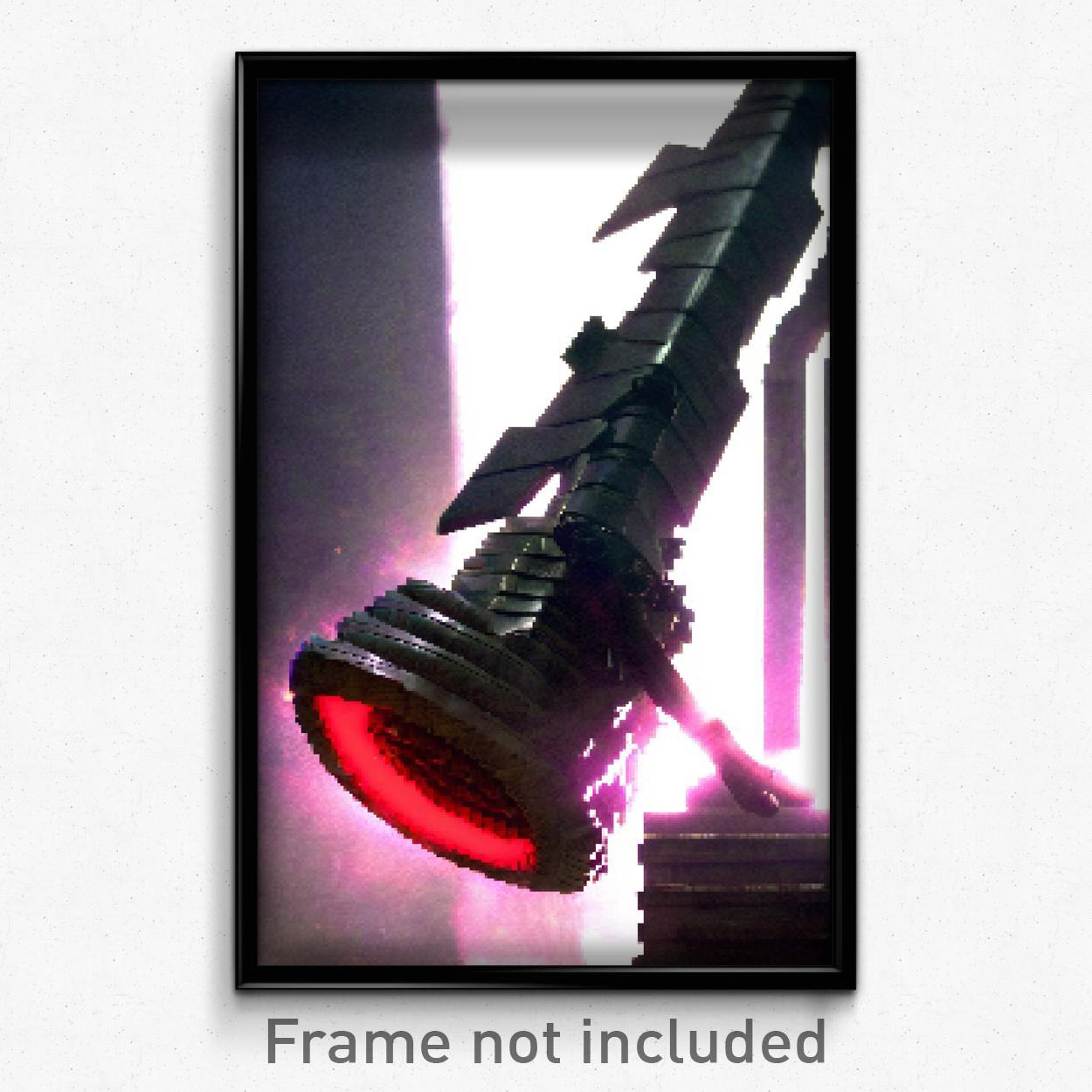 8 Bit Pixel Art Poster - Trippy Rubbery Arrowslit Video Game Print