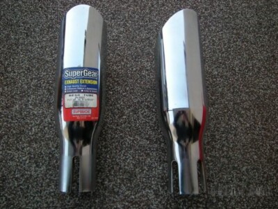 Exhaust Tailpipe, Endrohr,  Chrome  Krom,   USA,  Dia  90mm x 300mm 2x