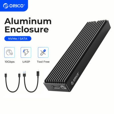 ORICO M.2 NVMe SSD Gehäuse USB-C Adapter 10Gbps USB3.2/ USB3.1 Gen2 PCIe M-Key