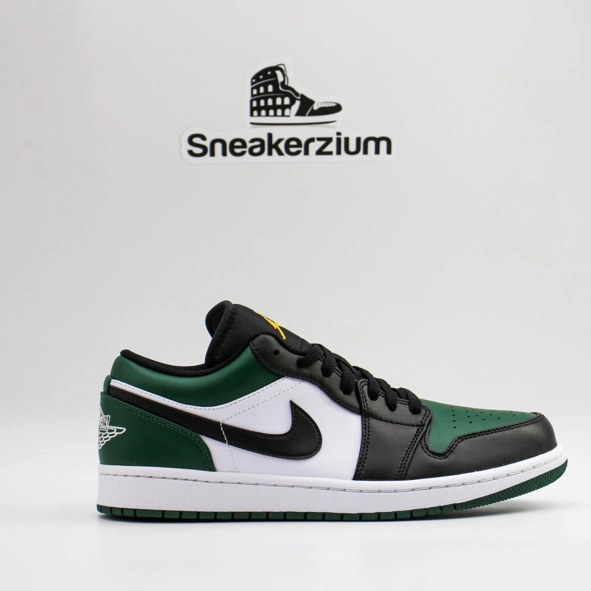 Nike Air Jordan 1 Retro Low Pine Green Toe Black 553558-371