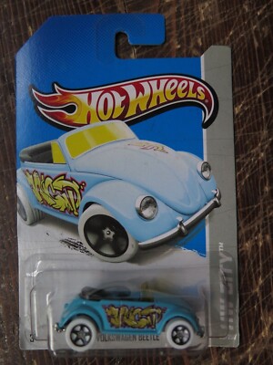 2012 Hot Wheels VOLKSWAGEN BEETLE HW City Convertible VW Blue