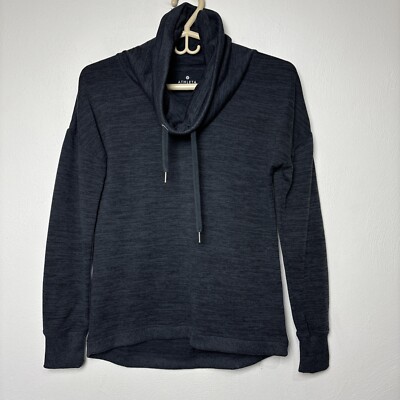 ユウ Athleta Womens Blissful Cowl Funnel Neck XXS Sweatshirt Top Grey