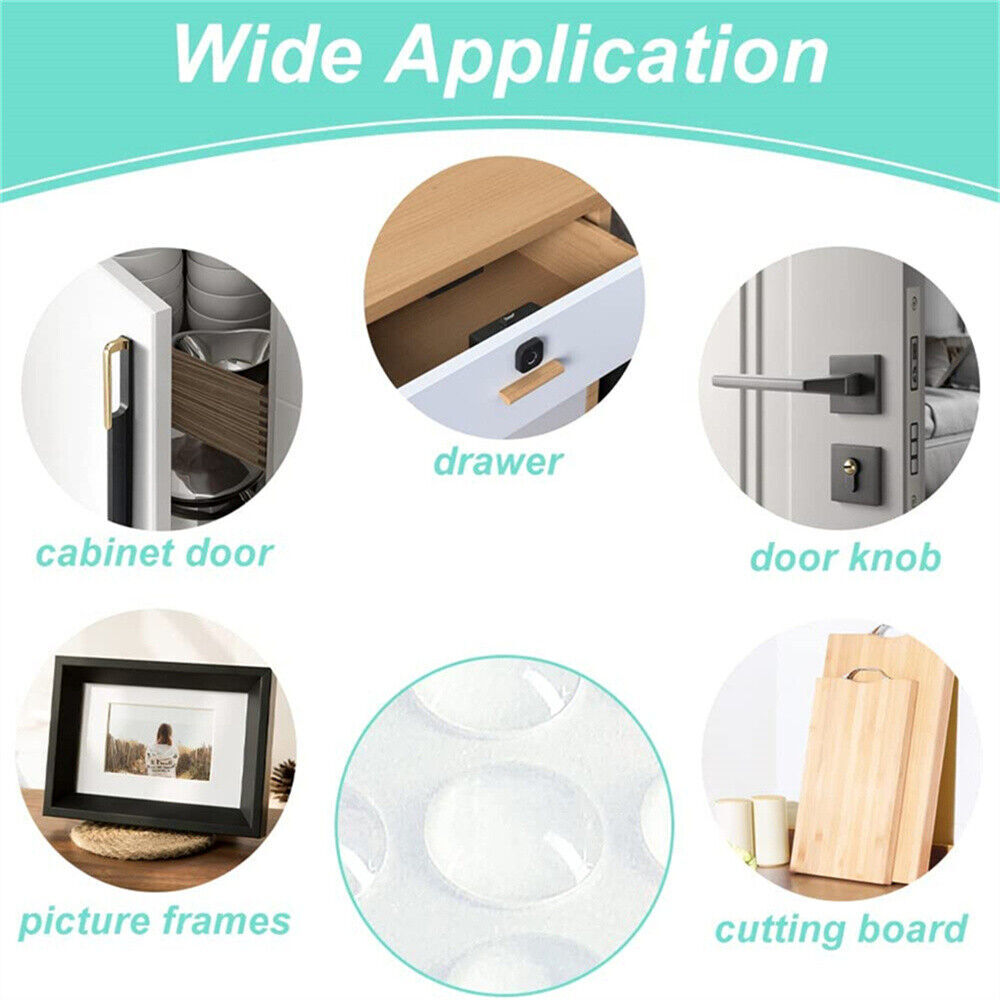 KITCHEN DOOR BUFFER PADS ADHESIVE RUBBER FEET BUMPER STOPS DOTS