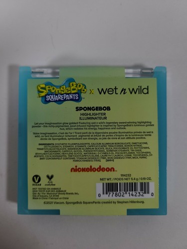 Pantalones cuadrados Wet N Wild Bob Esponja X dorado Shimemer edición limitada - Imagen 2 de 2