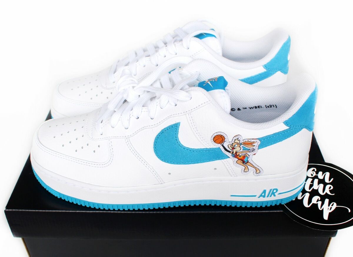 Nike Air Force 1 AF1 Space Jam 2 Hare White Blue UK 6 US 7 Nike Air Force 1 AF1 Space Jam 2 Hare White Blue UK 6 US 7