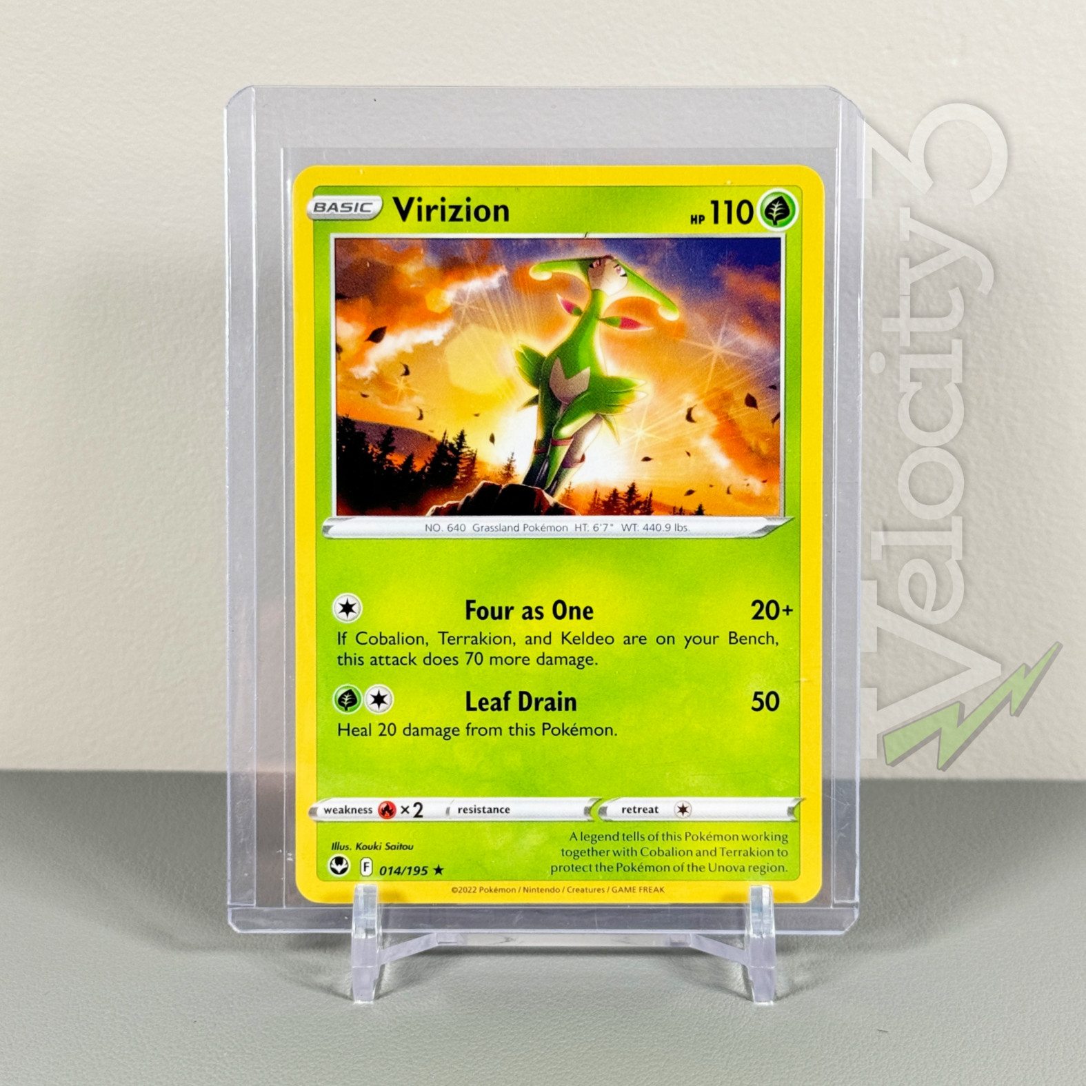 Pokemon TCG Card - Virizion 14/195 Rare | Silver Tempest (2022) NM/Mint