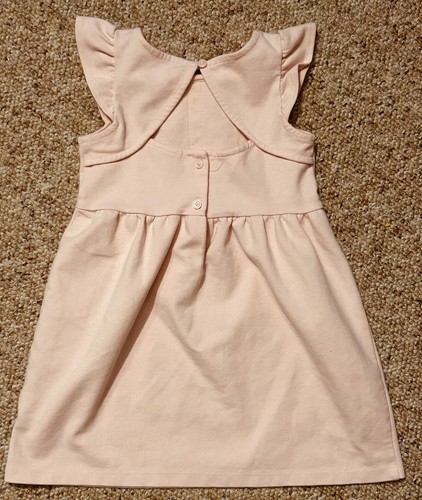 JANIE And JACK Size 4 Dress Ruffle Sleeve Pink Cotton Stretch - Picture 2 of 5
