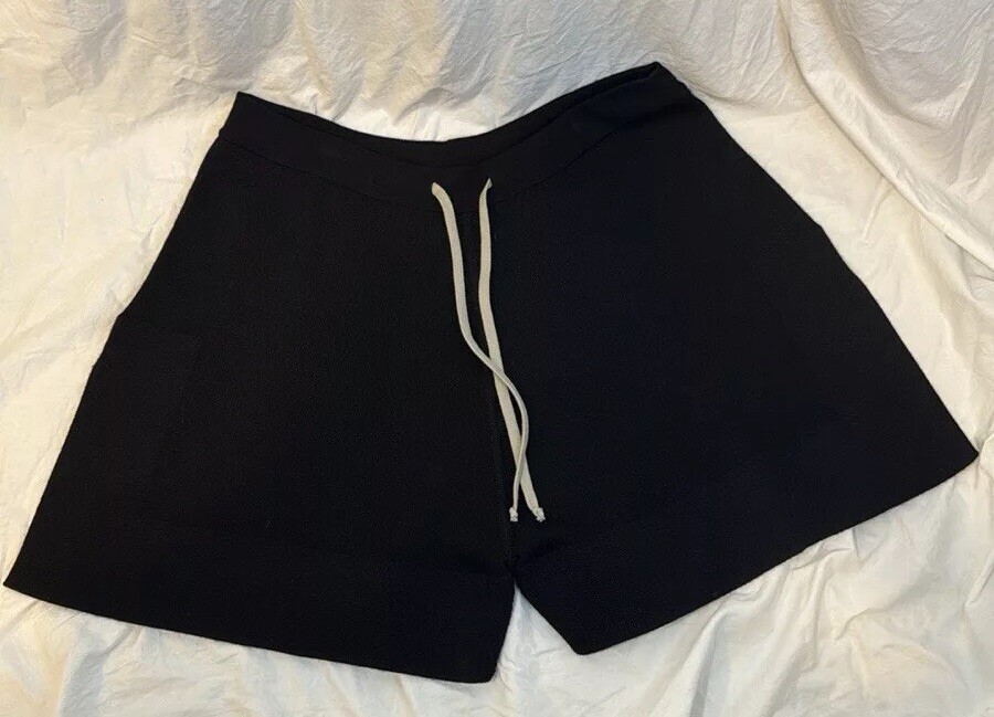 NWT Rick Owens SS21 Phlegethon Bela Wool Side-slit Boxer Shorts 