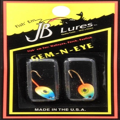 JB Lures GE644P Gem-N-Eye Original No.6 Lure (2-Pack), Parrot, 1/16-Ounce