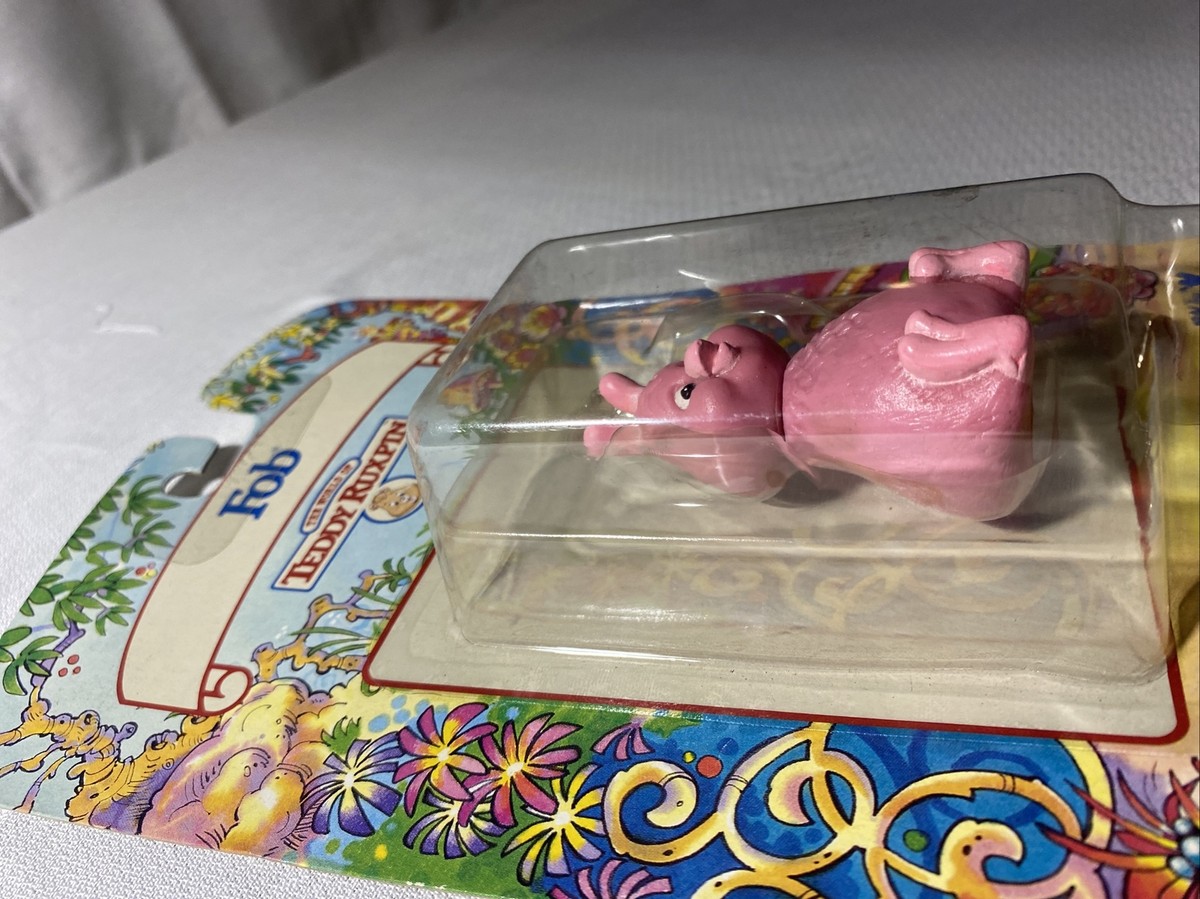 Vintage 1986 Teddy Ruxpin Pink Fob PVC Action Figure brand new