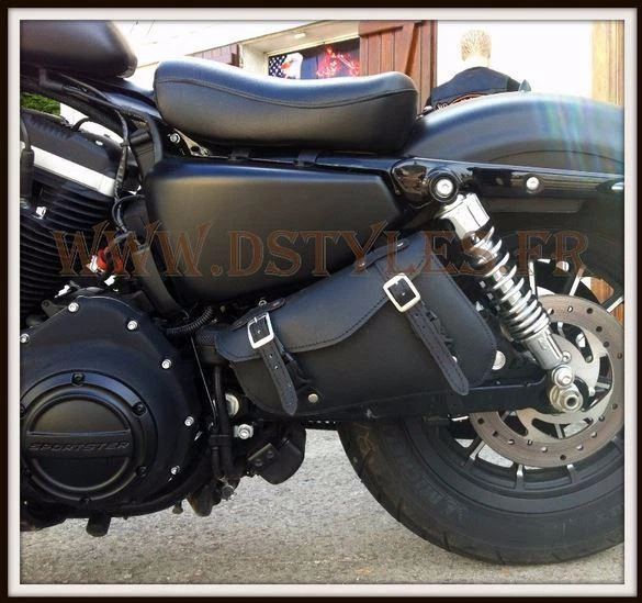 Saddlebag Kit Lateral Leather Harley Sportster 883 1200 Iron
